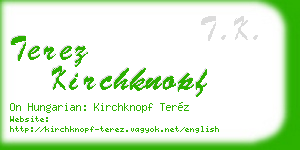 terez kirchknopf business card