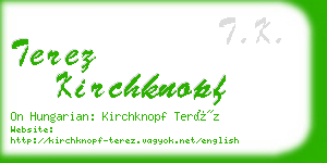 terez kirchknopf business card